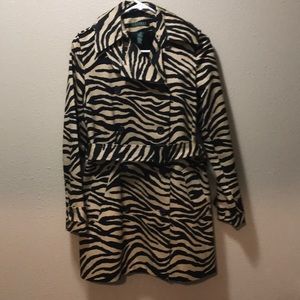 Ralph Lauren zebra print trench coat